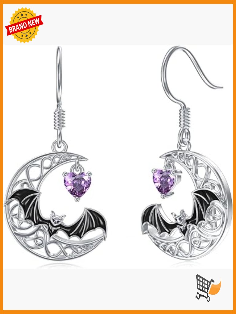 Halloween Drop Dangle Earrings Skull Bat Spider Pumpkin Gothic 925 Sterling